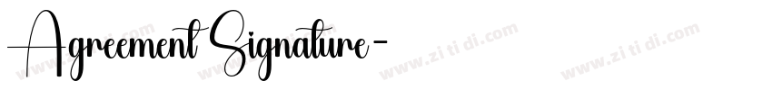 Agreement Signature字体转换